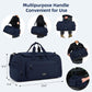Large Travel Duffle Gym Bag with Shoe Compartment, Underseat Carry On Luggage Overnight Weekender Personal Item Workout Bags for Women Men (Navy Blue) - Roamly