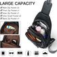 7L Sling Bag for Women Men Leather Small Sling Backpack Daypack Anti Theft Fanny Pack Crossbody Purse Travel