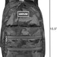 Backpack Bag With TSA Lock & Key-Smell Proof-Water Resistant Laptop Daypack Travel bags for Men & Women Travel (Camouflage Black)