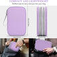 FYY Electronic Organizer, Large Travel Cable Organizer Bag Pouch Electronic Accessories Carry Case Portable Waterproof Double Layers All-in-One Storage Bag for Cable, Cord, Charger, Light Purple