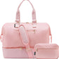 Weekender Bags for Women, Large Travel Duffel Bag with Shoes Compartment, Carry On Overnight Tote Bags with Toiletry Bags, Hospital Bags for Labor and Delivery - Roamly
