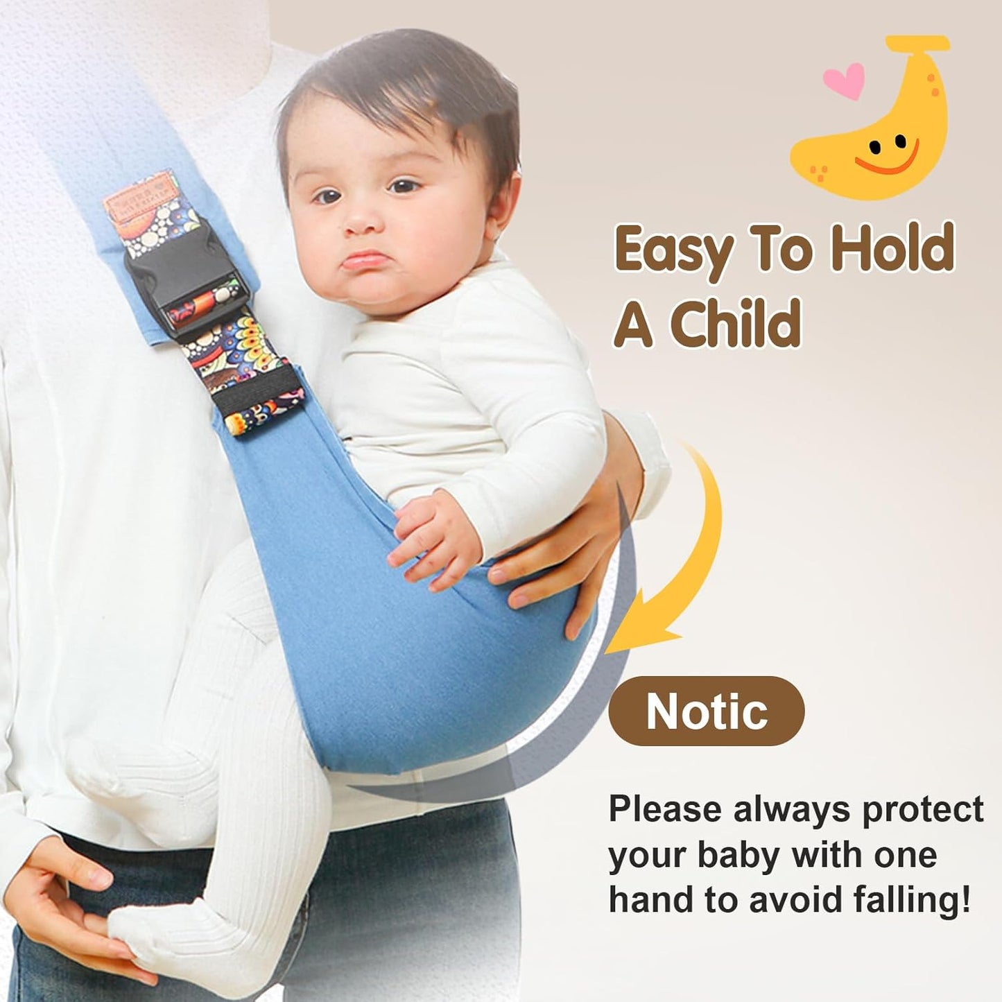 Baby Sling Carrier,Toddler Carrier, 2025 New Baby Sling,Portable and Lightweight Sling,Non-Slip Hip Seat Carrying 10-30lbs(Heart)
