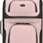 U.S. Traveler Lightweight Rolling 20" Carry On Luggage Softside Suitcase, Pink, 2 Wheel Single