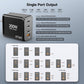 200W USB C Charger Block, 4 Ports GaN Fast Charging Station Wall Charger, PD3.0 PPS 100W QC3.0 65W Power Station Travel Adapter with AC Cord UK/EU Plug for MacBook Pro/Ai/iPhone 15/14/13/ S24