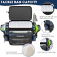THKFISH Waterproof Fishing Tackle Bags, Saltwater Resistant Large Fishing Tackle Bag, 1000D PVC Waterproof Fishing Gear Storage Store 3600 3700 Trays