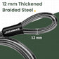Titanker Bike Lock Cable,12mm Thick Security Cable with Loops Heavy Duty Steel Cable Vinyl Coated Bike Cable Lock Security Chain (4ft, 7ft, 15ft, 30ft)