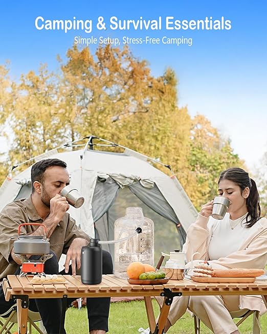 BKLES Water Filter Camping – Electric Portable Water Purifier Survival, 0.01 Micron, 6-Stage Water Filtration System Survival with Emergency Lighting for Hiking, Backpacking, Travel – BK-2000