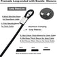 10 Pcs 2mm Wire 24 inch Vinyl Coated Stainless Steel Cable with Loops Short Wire Rope Lanyard Lock Security Chain Link for Outdoor Gates, Black (2mm x 24inch)