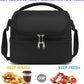 FlowFly Double Decker Cooler Insulated Lunch Bag Large Tote for Boys, Girls, Men, Women, With Adjustable Strap,Black