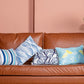 Chaise Lounge Head Resting Pillows, Blue Decorative Oudoor Patio Pillow with Insert & Adjustable Elastic Stripe for Recliner,Beach Chair,Office Chair Neck or Lumbar Attachment,Waterproof 2 Pack