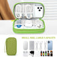 FYY Travel Cable Organizer Pouch Electronic Accessories Carry Case Portable Waterproof Double Layers All-in-One Storage Bag for Cord, Charger, Phone, Earphone Green