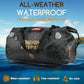 Waterproof Duffel Bag - Motorcycle Dry Bag Tail Bag with Large Storage Space, Waterproof Luggage Duffle Bags with Outer Mesh Zipper Pocket for Camping, Kayaking, Fishing & Traveling - Roamly