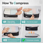 Veken 11 Set Compression Packing Cubes for Travel Essentials,Compressible Expandable Large Luggage Suitcase Organizer Bags for Clothing,Durable Space Saver Storage Bags with Toiletry Bags(Black)