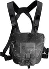 GAIARENA Binocular Harness Chest Pack, Waterproof Bino Harness with Rangefinder Pouch for 12x42 Binoculars Bino Chest Harness Adjustable Binocular Chest Pack for Hunting Hiking (Mid Size)