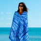 2 Pack Microfiber Lightweight Thin Beach Towel Sand Free Quick Dry Super Absorbent Large Towels for Swimming Pool Yoga Gym Travel Vacation Beach Accessories Essentials for Adults