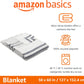 Amazon Basics Room Décor Throw Blanket, Lightweight and Cozy in Recycled Polyester, Light Grey With Blue Stripes, 50"x 60"