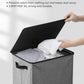SOLEDI Laundry Hamper with Lid 100L Large & Tall Collapsible Laundry Basket, Clothes Hamper with Bag Removable Easy to Carry, Dirty Hampers for Bedroom, Bathroom, Dorm, College, Grey