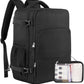Travel Backpack, Carry on Flight approved Travel Bag with Multi-Pockets, Waterproof 17.3inch Laptop Backpack for Men Women, Black