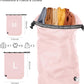 Travel Laundry Bag, Pump Free Vacuum Storage Bag Reusable Compression Dirty Clothes Travel Bag Waterproof Wet Dry Bags Large Capacity Space Saver Bags Camp Clothes Organizer (1 Pcs)(Pink, M)