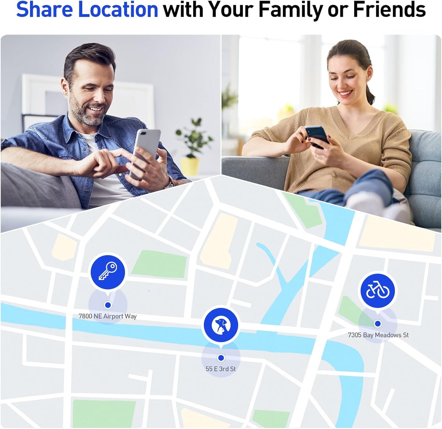 KZO Android Tracker Bluetooth Smart Tag, Works with Google Find Hub App (NOT for iOS or Huawei), Replaceable Battery, Item Finder for Keys/Luggage/Suitcase/Backpack/Wallet, Black, 2 Pack