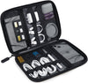 BAGSMART Electronics Travel Organizer Case, Tech Accessories Cord Storage Bag for Phone, Power Bank, SD Card, Cables, Black