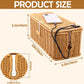 Cable Management Box, Handmade Imitation Rattan Cord Cable Organizer, Open Slots Cords Hider Box Under Desk Cord Organizer for Computer Router USB Hub & Power Strip