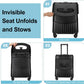 20 Inch Ride on Luggage with Seat for Kids Expandable Ride on Suitcase with Spinner Wheels and Locks for Travel