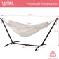 Lazy Daze Hammocks 9FT Double Hammock with Sturdy Steel Stand and Durable Fabric, Camping Lace Hammocks Include Portable Carrying Case, 450 LBS Capacity