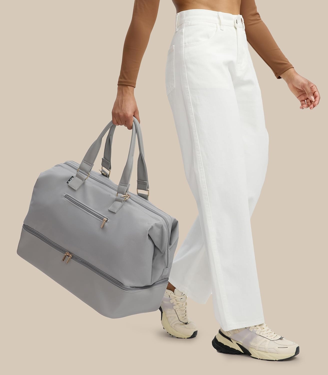 Weekender Bags for Women, Large Travel Duffel Bag with Shoes Compartment, Carry On Overnight Tote Bags with Toiletry Bags, Hospital Bags for Labor and Delivery - Roamly