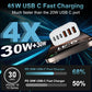 USB C Charger Block, 2-Pack 65W 6-Port USB C Wall Charger iPhone Charger Fast Charging PD Power Adapter+QC Wall Plug Multiport Type C Brick Chargers for iPhone 17 16 15 14 13 12 11 Pro Max XS,Samsung