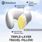 Travel Pillow for Airplane Sleep, 100% Memory Foam Neck Pillow for Deep Sleepers, Ergonomic Design for Air Plane, Car & Office Naps, Dark Gray