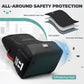 RAINSMORE Padded Car Seat Travel Bag for Airplane Heavy Duty Car Seat Backpack for Air Travel Baby Carseat Cover Bags for Airport Large Car Seats Carrier Fits Car Seats & Booster Seats, Black