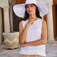 Women's Wide Brim Poolside Hat - UPF 50 Sun Protection - Elegant and Packable - Shelby (One Size)