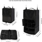 TABITORA Travel Portable Hanging Shelves Closet Organizer Packing Luggage Storage with Multifunctional and Foldable Invisible Compartment,Lightweight, for Suitcase, RV,Closet…Black,XL