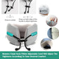 Travel Neck Pillow for Airplane, Neck Chin Support, Memory Foam, Machine Washable,Neck Pillow for Airplane Sleeping Car Office Grey M