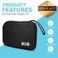 Electronics Organizer Travel Case,Electronic Accessories Storage Bag,Portable Waterproof Cable Organizer Bag,with 5 Cable Ties，for Travel,Work-Black