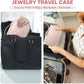 Jewelry Travel Case Organizer for Necklaces, Earrings, Rings, Bracelet, Watch, Soft Sided, Pink
