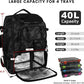 Hp hope Fishing Backpack with Rod Holders & Cooler, 40L Fishing Tackle Bag Fishing Tackle Storage Backpack Fishing Gear for Camping, Black Camo