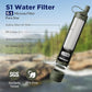 Membrane Solutions Gravity Water Filter Pro 6L, NSF/ANSI 42&372&401 Certified, 0.1 μm Versatile Water Purifier Camping with Adjustable Tree Strap Storage Bag, Survival Gear for Emergency(Camo)