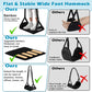 Yotako Airplane Foot Hammock-Removable Wide Bamboo Airplane Foot Rest with Extended Adjustment Strap, Desk Foot Hammock to Relax Your Feet Foot Sling Travel Essentials with Storage Pouch, Black