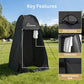 Wolfwise Pop Up Shower Tent, Portable Instant Changing Tent with Ventilation Window & Carry Bag, Privacy Bathroom Toilet for Beach, Camping & Outdoor, Width 47 ", Height 83 ", Black