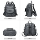PU Leather Backpack Purse for Women Fashion Multipurpose Design Handbag Ladies Shoulder Bags Travel Backpack Blue Grey