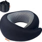 Travel Pillow | High-Density Memory Foam Pillow with 360° Surround Support. Ergonomically Designed. Ideal for Airplane Travel and Home Use.
