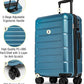 KYME Suitcases with Wheels Hardshell 30 Inch Luggage TSA Approved Large Checked Luggage Durable Travel Rolling Suitcase with Cup Holder for Women Men Light Blue