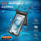 Double Space Waterproof Phone Pouch, 2 Pack Waterproof Phone Case with Lanyard for iPhone 16 15 14 Pro Max up to 8.5’’, Cellphone Dry Bag for Beach Vacation Travel Cruise Essentials