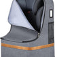 Padded Car Seat Travel Bag for Airplane with Wheels, Heavy Duty Carseat Bags for Air Travel, Rolling Gate Check Backpack and Dolly Carrier, Storage for Baby Essentials, Grey