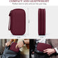 FYY Electronic Organizer, Travel Cable Organizer Bag Pouch Electronic Accessories Carry Case Portable Waterproof Double Layers All-in-One Storage Bag for Cable, Cord, Charger, Phone, Earphone Wine Red