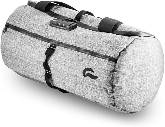 Skunk Duffle bag Medium 16"- Smell Proof - With combo lock (Gray, 16"x7.5")