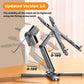 Laptop Stand with 360 Rotating Base, Computer Notebook Laptop Riser Metal Holder for Desk Collaborative Work, Fully Foldable for Easy Storage, Fits All MacBook, Laptops up to 16 inches, Grey