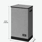 SOLEDI Slim Laundry Hamper with Lid, Narrow Laundry Basket with Removable Bags, Dirty Clothes Hamper with handle, Small Hamper perfect for Laundry room, Bathroom, Bedroom, Small spaces. 70L Grey